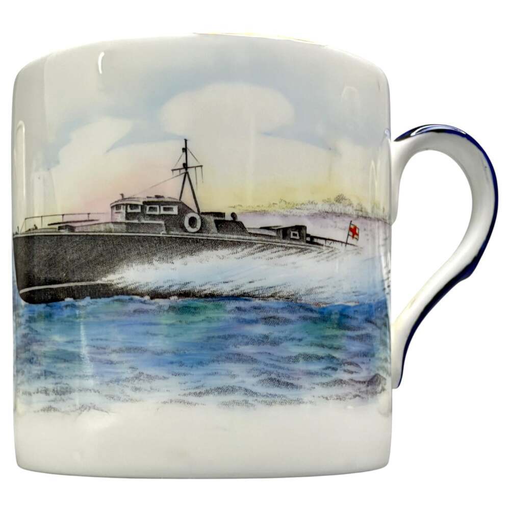 Shelley British Royal Navy Motor Torpedo Boat 695/E Collector Mug Cup WWII VTG